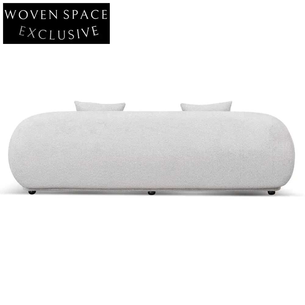 Salt White 3 Seater Fabric Sofa Sofas