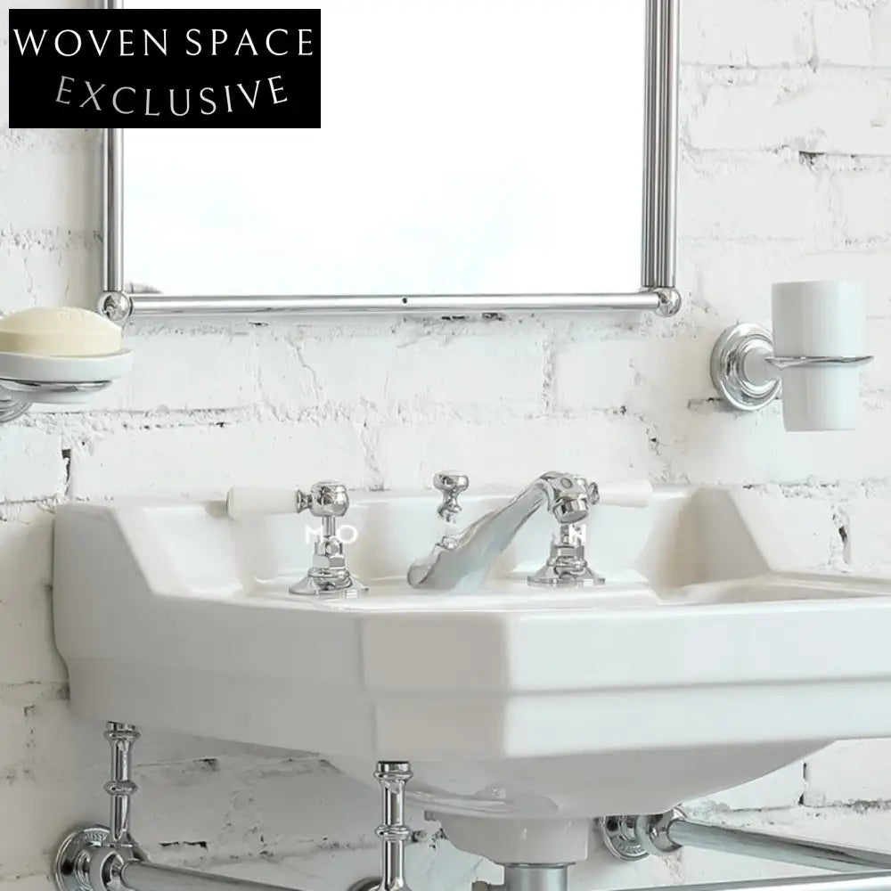 Sarah Silver Chrome Three-Hole Faucet