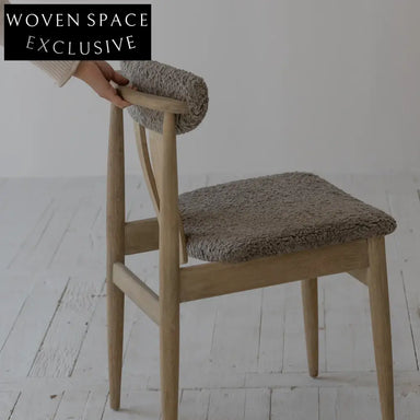 Elegant Scandinavian Mid-Century Oak Dining Chair Upholstered Vintage Design