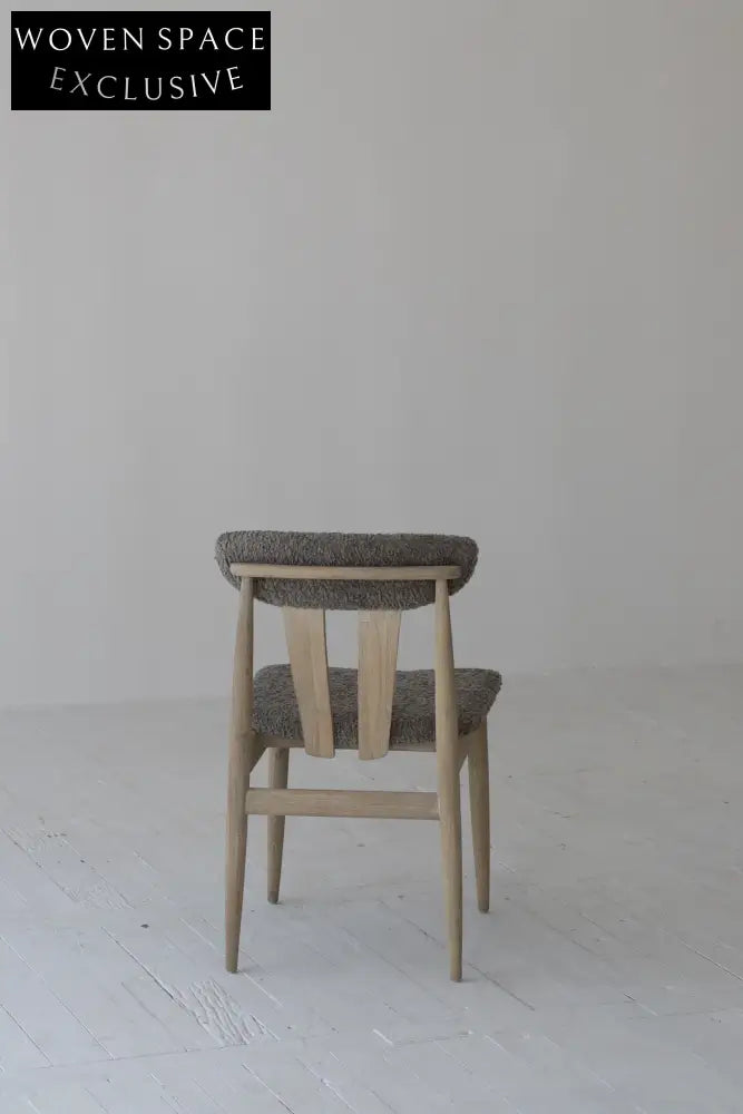 Elegant Scandinavian Mid-Century Oak Dining Chair Upholstered Vintage Design