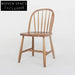 Solid Oak Armless Dining Side Chair - Scandinavian Modern Windsor Style