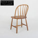 Solid Oak Armless Dining Side Chair - Scandinavian Modern Windsor Style