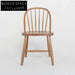 Solid Oak Armless Dining Side Chair - Scandinavian Modern Windsor Style
