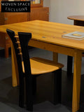 Vintage Pierre Cardin Dining Chair - Sculptural Black Walnut, Khaki Leather