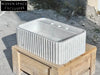 Seraffinu Carrara Marble Sink with Ribbed Sides