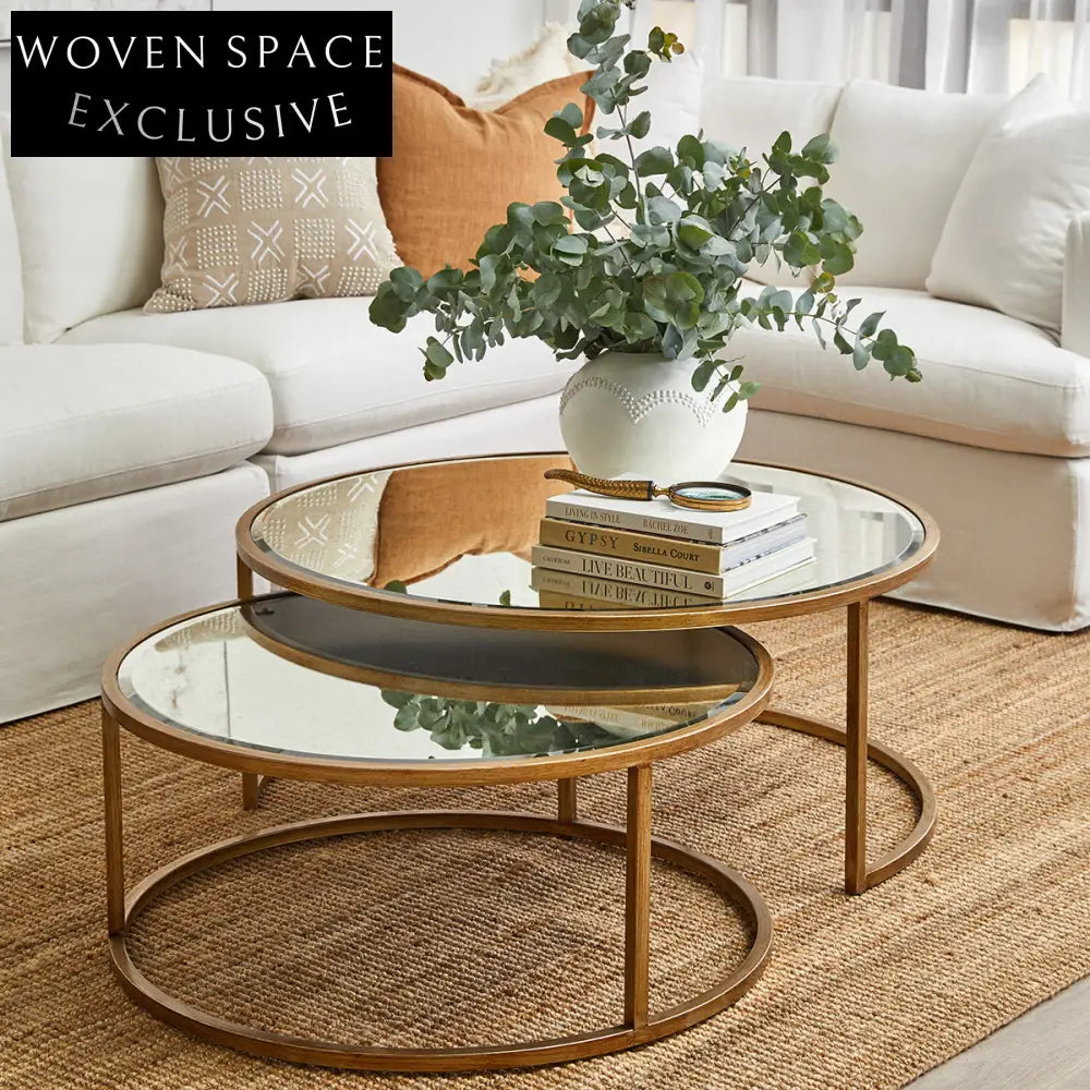 Serene Nesting Coffee Tables - Antique Gold Coffee Table