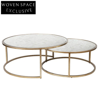 Serene Nesting Coffee Tables - Antique Gold