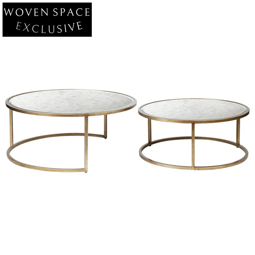 Serene Nesting Coffee Tables - Antique Gold Coffee Table
