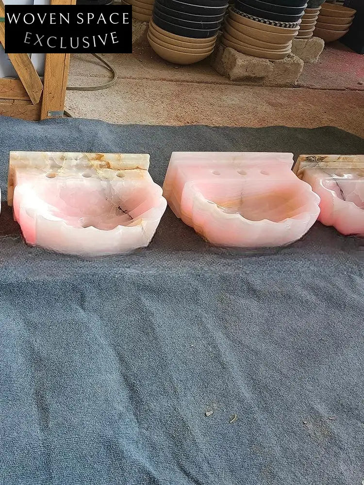 Sidaine Mooli Home Natural Jade Wall-Mounted Sink