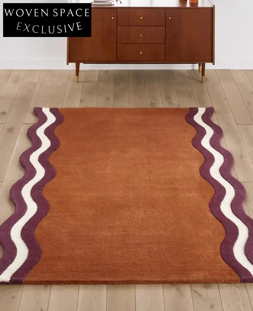 Silent Style Custom Vintage Pattern Faux Fur Tufted Washable Area Rug for Home
