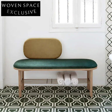 Simple Minimalist Nordic Solid Wood Fabric Upholstery Entryway Bench Chair