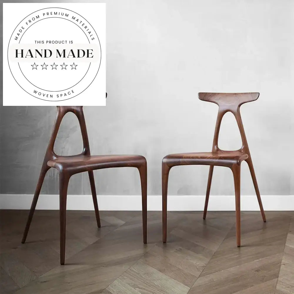 Simple Modern Natural Solid Wood Stackable Italian Alpha Dining Chair