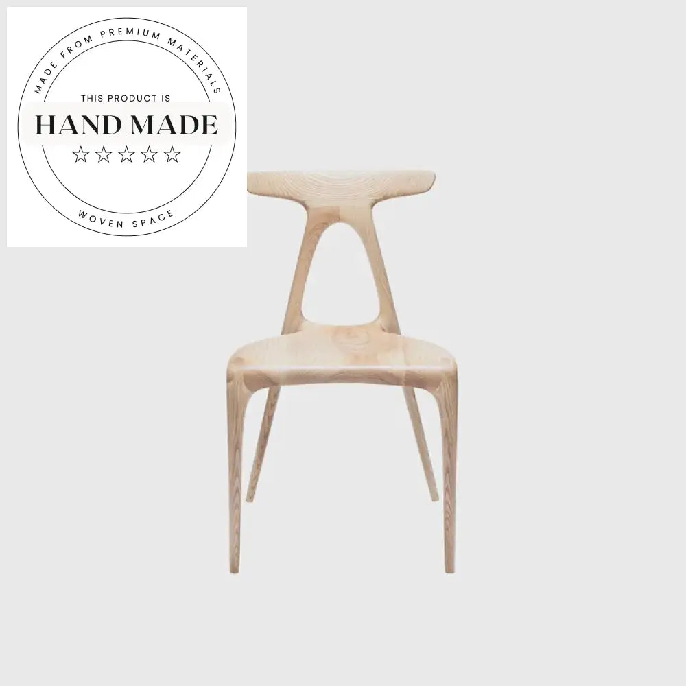 Simple Modern Natural Solid Wood Stackable Italian Alpha Dining Chair