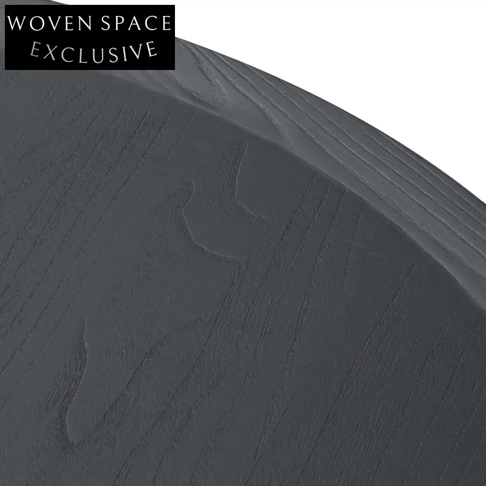 Skyler 100cm Elm Ball Coffee Table - Full Black Coffee Tables