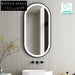 Sleek Black Framed Dimmable LED Bathroom Mirror with Anti-Fog Feature