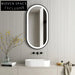 Sleek Black Framed Dimmable LED Bathroom Mirror with Anti-Fog Feature