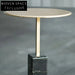 Sleek Black Marble Top Metal Side Coffee Table for Modern Living