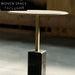 Sleek Black Marble Top Metal Side Coffee Table for Modern Living