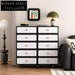 Sleek Black Multi-Drawer Storage Cabinet - Modern Bedroom Hallway Nightstand
