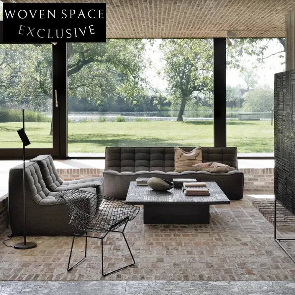 Sleek Black Solid Teak Wood Modern Living Room Rectangular Coffee Table