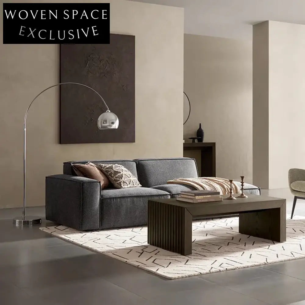 Sleek Black Solid Wood Modern Living Room Centerpiece Coffee Table