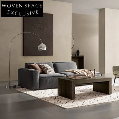 Sleek Black Solid Wood Modern Living Room Centerpiece Coffee Table