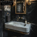 Sleek Carrara Marble Sink White Veined