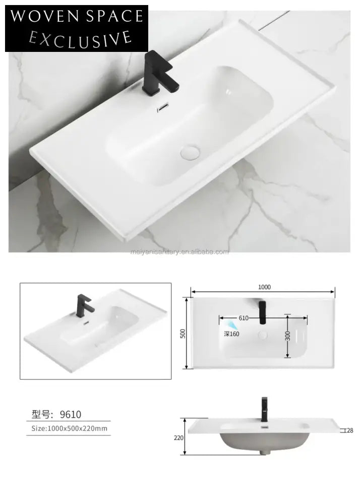 Sleek Ceramic Bathroom Vanity Sink, Modern Lavabo Basin for Cabinets