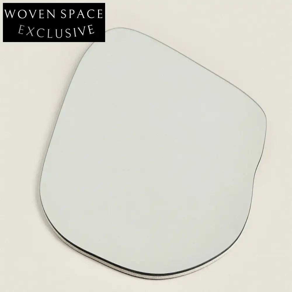 Sleek Contemporary Wall Hanging Mirror, Durable Fiberboard Frame, Clear Glass