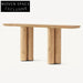 Sleek Contemporary Wood Console Table: Narrow Long Hallway Entryway Sideboard