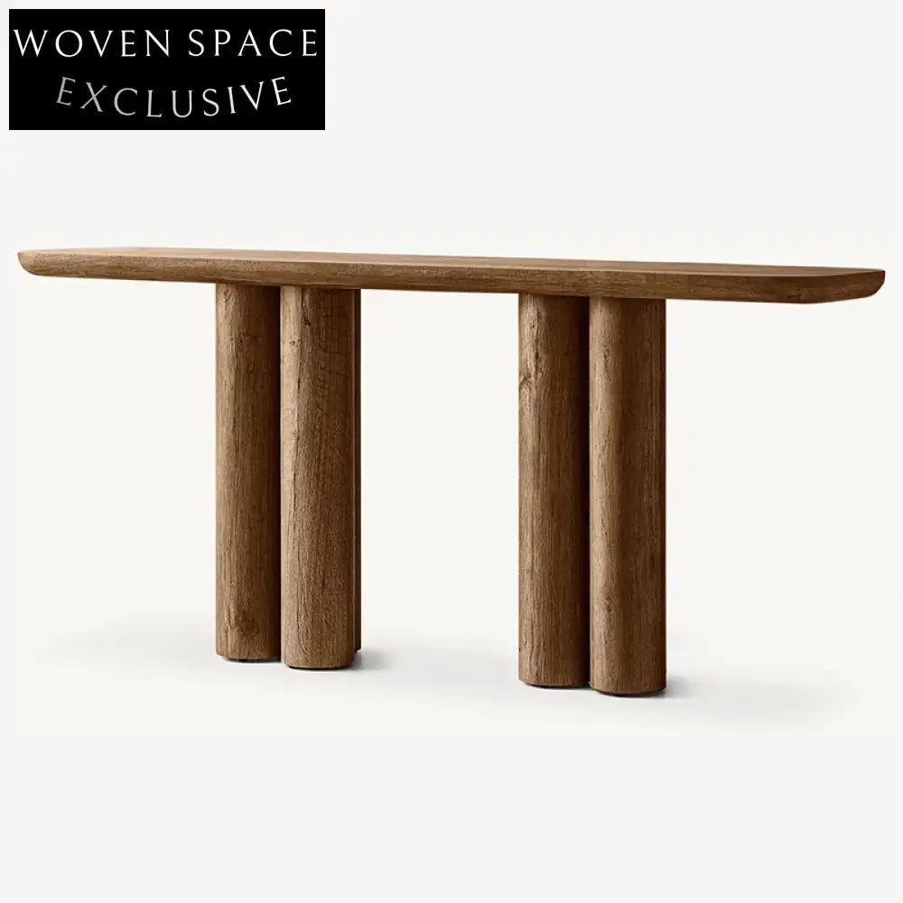 Sleek Contemporary Wood Console Table: Narrow Long Hallway Entryway Sideboard