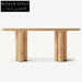 Sleek Contemporary Wood Console Table: Narrow Long Hallway Entryway Sideboard