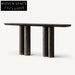 Sleek Contemporary Wood Console Table: Narrow Long Hallway Entryway Sideboard
