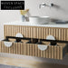 Sleek Floating Plywood Bathroom Vanity with Soft-Close Drawers and Stone Top