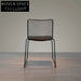 Sleek Industrial Black Metal Wire Frame Cafe Outdoor Dining Chair