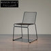 Sleek Industrial Black Metal Wire Frame Cafe Outdoor Dining Chair