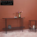 Sleek Industrial Style Tempered Glass Metal Console Entryway Table