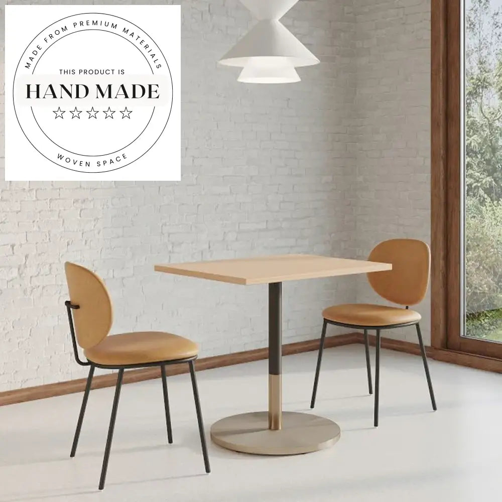 Sleek Metal Pedestal Rectangle Commercial & Home Dining Table