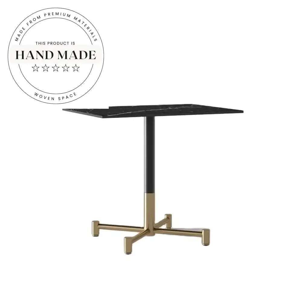Sleek Metal Pedestal Rectangle Commercial & Home Dining Table