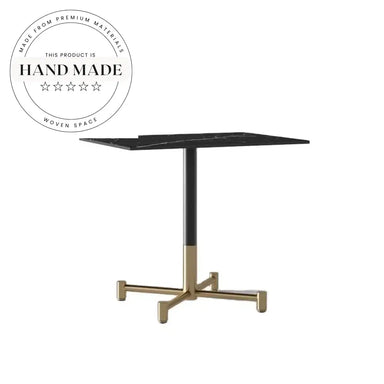 Sleek Metal Pedestal Rectangle Commercial & Home Dining Table