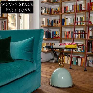 Sleek Minimalist Round Glass Top Accent Living Room Table