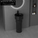 Sleek Modern Ceramic Pedestal Sink, Floor Mounted Bathroom Wash Basin