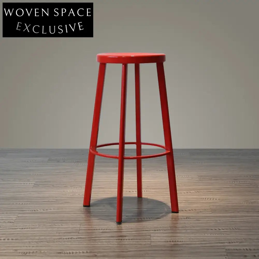 Sleek Modern Durable Backless Metal Bar Stool for Kitchen and Bar