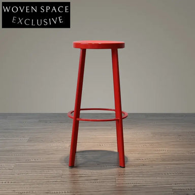 Sleek Modern Durable Backless Metal Bar Stool for Kitchen and Bar