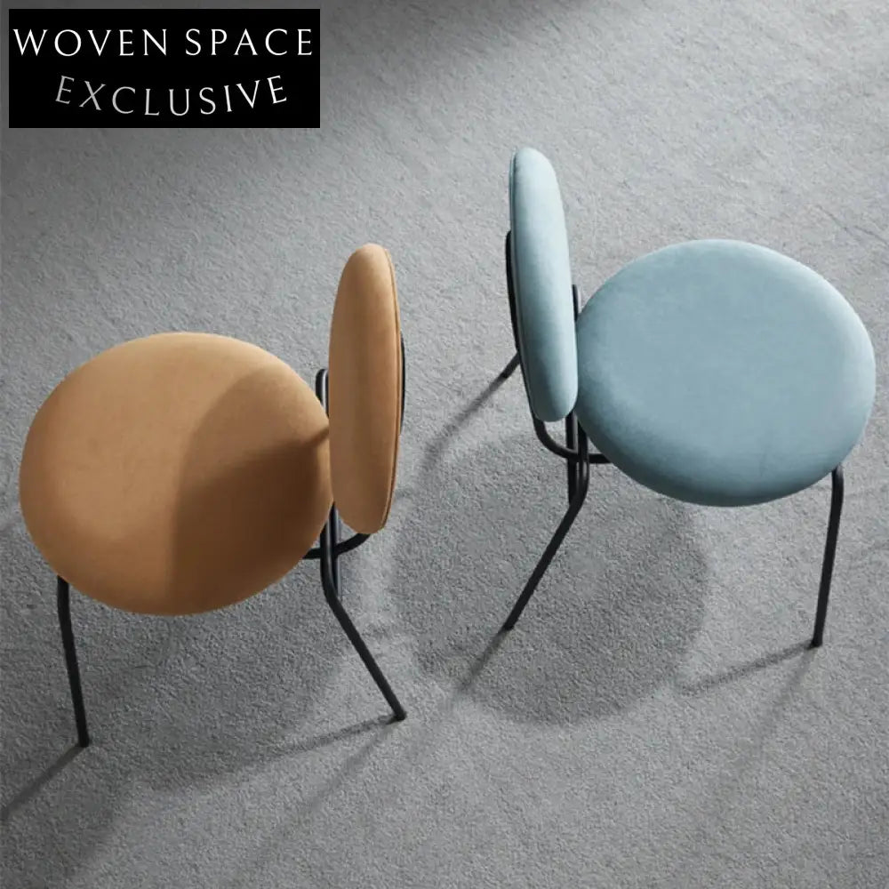 Sleek Modern Fabric Upholstered Metal Frame Industrial Cafe Dining Chair