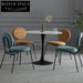 Sleek Modern Fabric Upholstered Metal Frame Industrial Cafe Dining Chair