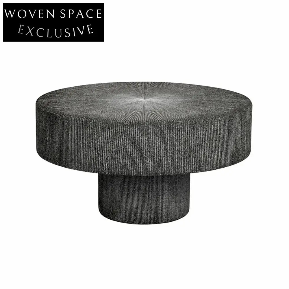 Sleek Modern Fiberglass Round Nesting Coffee Table Set