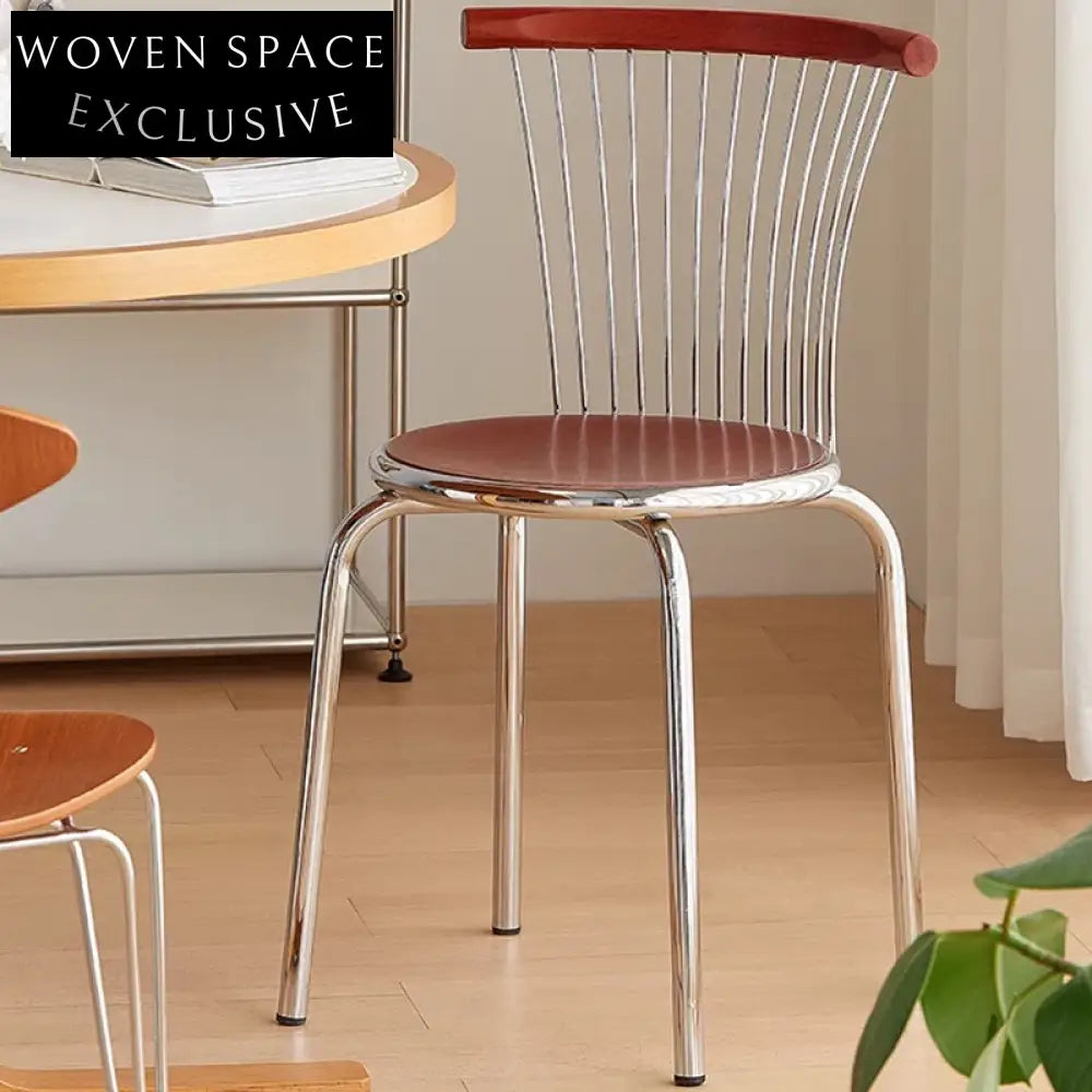 Sleek Modern High-Back Metal Dining Chair for Restaurant and Cafe