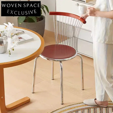 Sleek Modern High-Back Metal Dining Chair for Restaurant and Cafe