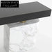 Sleek Modern Living Room Console Table with Metal Top and Elegant Marble Base